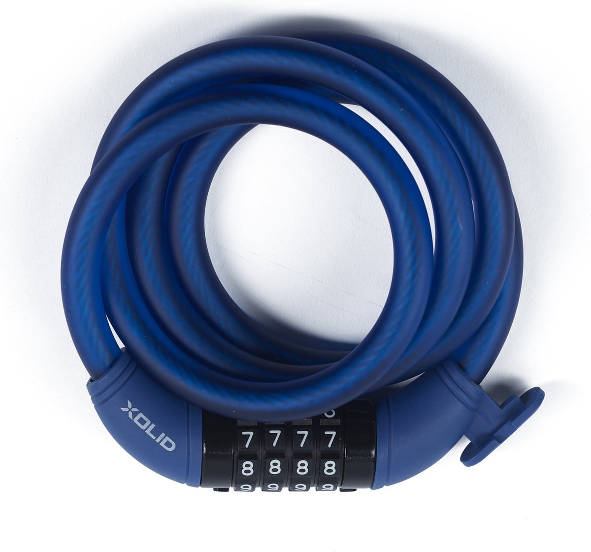 Xolid Ø12mm / 120cm - Kabelslot - Cijferslot Fietsslot - Eigen Code Instelbaar - Incl. Framehouder - Marine Blauw