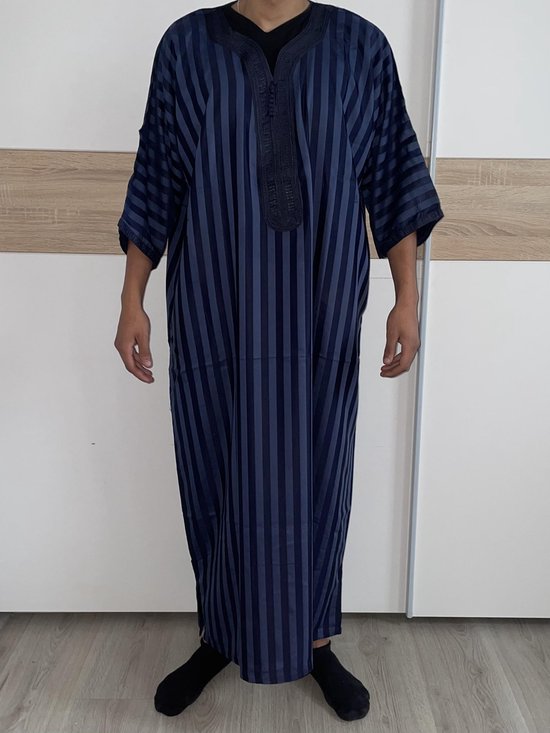 hoog aluminium kunst TheDjellaba - Islamitische/Arabische kleding - Heren - Navy Blauw - Maat L  | bol.com