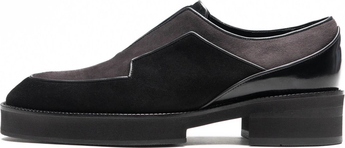 L'EDGE - Isep Black suede - Zwart geklede schoen 45