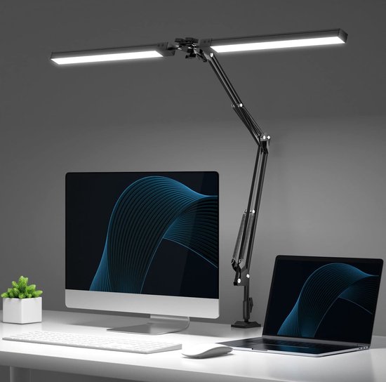 holte Il draagbaar Luxe Bureaulamp – Bureau Accessoires – Bureau Verlichting – Ruimtebesparend  – Desk Lamp | bol.com