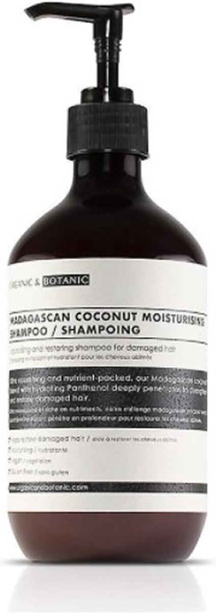 Vochtinbrengende Shampoo Madagascan Coconut Organic & Botanic (500 ml)