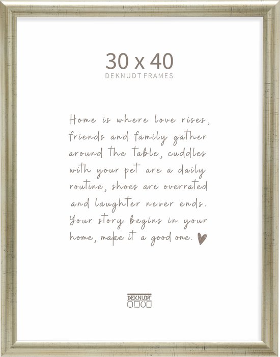 Deknudt Frames fotolijst S40CD2 - zilver  - hout - voor foto 30x40 cm