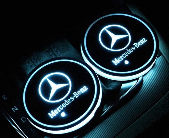 Coole Lichtgevende Mercedes LED - Bekerhouders - Sfeerverlichting - LED... | bol.com