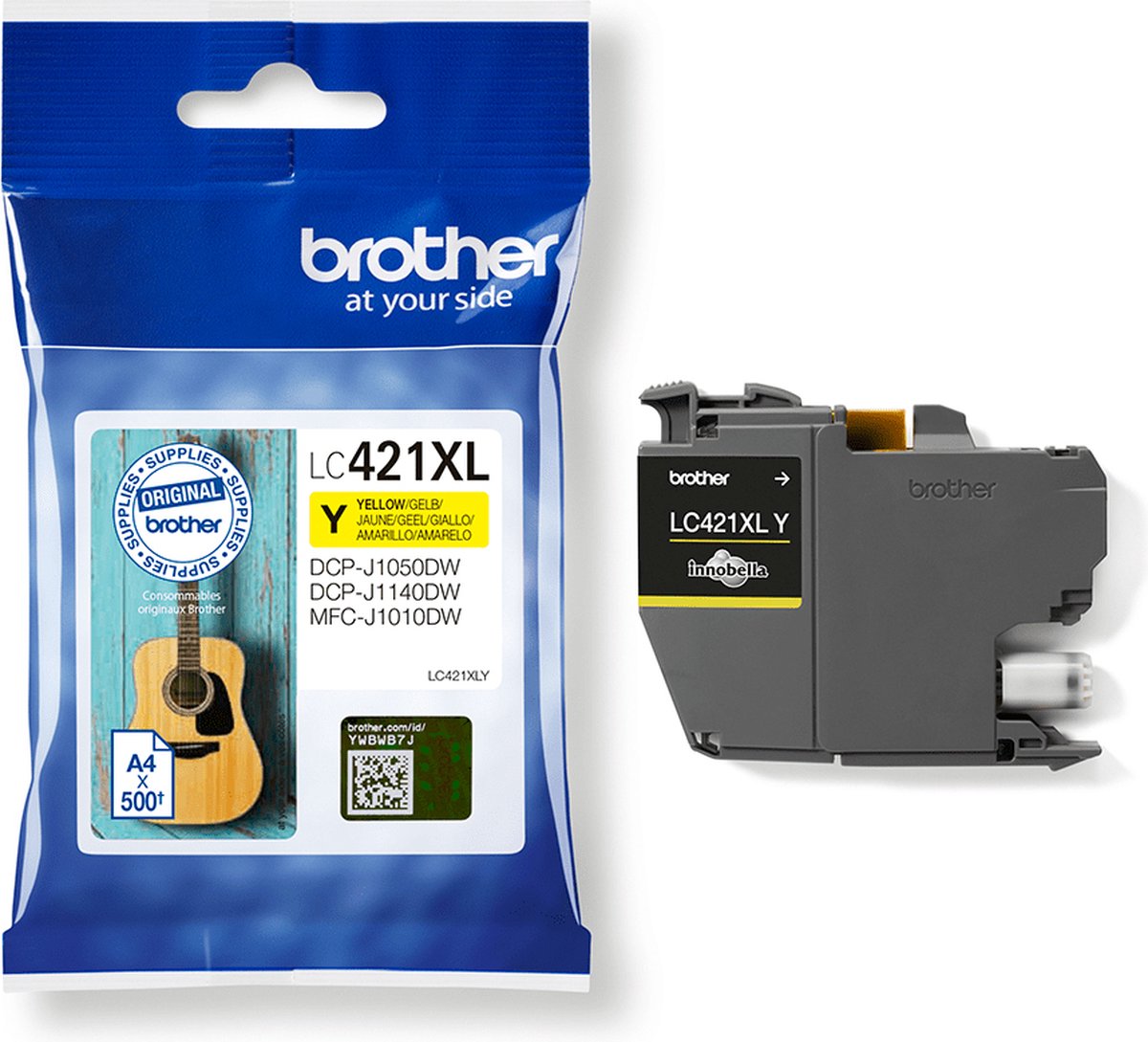 Brother LC-421XL Cartridge Geel Brother LC-421XL Cartridge Geel