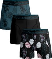 Muchachomalo Heren Boxershorts - Maat M - 95% Katoen - 3 Pack - Mannen Onderbroek
