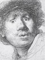 Softcover kunst schetsboek, Rembrandt, Zelfportret met verbaasde blik