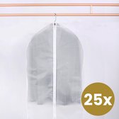 Housse de vêtement Alora 60x140cm par 25 - sac à vêtements avec fermeture éclair - sac de rangement pour robe de mariée - housse de protection pour vêtements - transparent - sac de rangement
