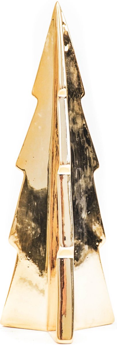 HV GOUDEN GEO KERSTBOOM BEELD L- 7X7X20