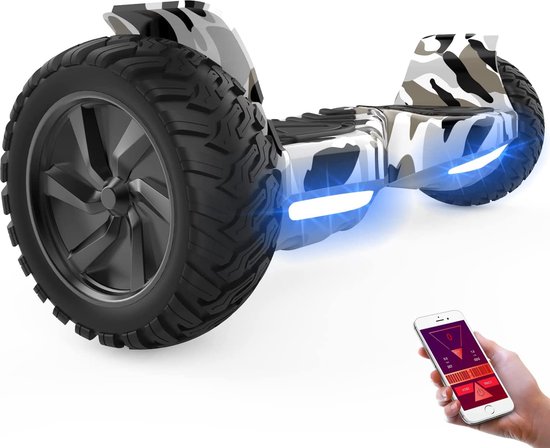 Hoverboard Tout terrain camouflage avec télécommande et Sac de transport