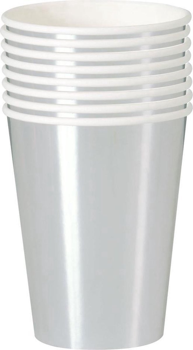 Bekers zilver 260ml | 8 stuks