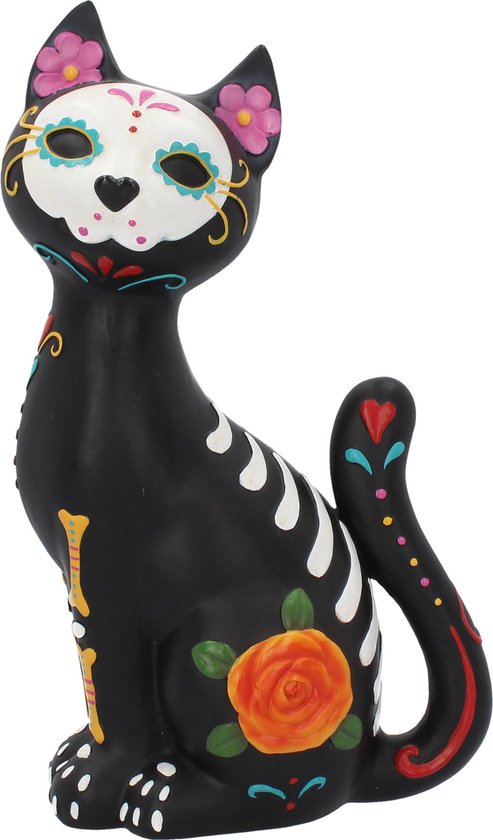 Nemesis Now - Sugar Kitty - Day of the Dead Cat Ornament Figurine - 26cm