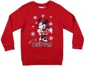 Disney kersttrui - Minnie Mouse - Mickey Mouse - Rood - Kerst - Feestdagen - Unisex - Maat 104 - Inclusief cadeauverpakking