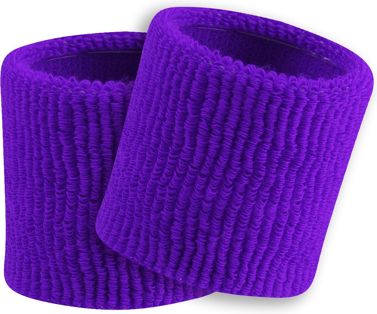 TCK - Polsbanden - Badstof - Diverse Sporten - Volwassenen - Terry - Standard Weight - 8 cm - Paar - Paars - One Size