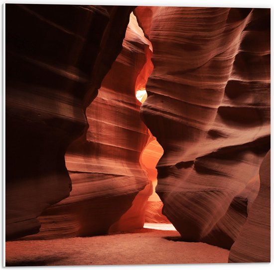 WallClassics - Plaque de Mousse PVC - Upper Antelope Canyon - 50x50 cm Photo sur Plaque de Mousse PVC