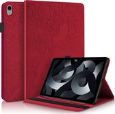 Mobigear Tablethoes geschikt voor Apple iPad 10 (2022) Hoes | Mobigear Tree Bookcase + Stylus Houder - Rood
