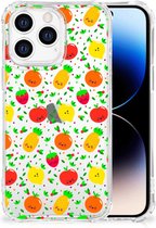 Telefoon Hoesje Geschikt voor iPhone 14 Pro Case met transparante rand Fruits