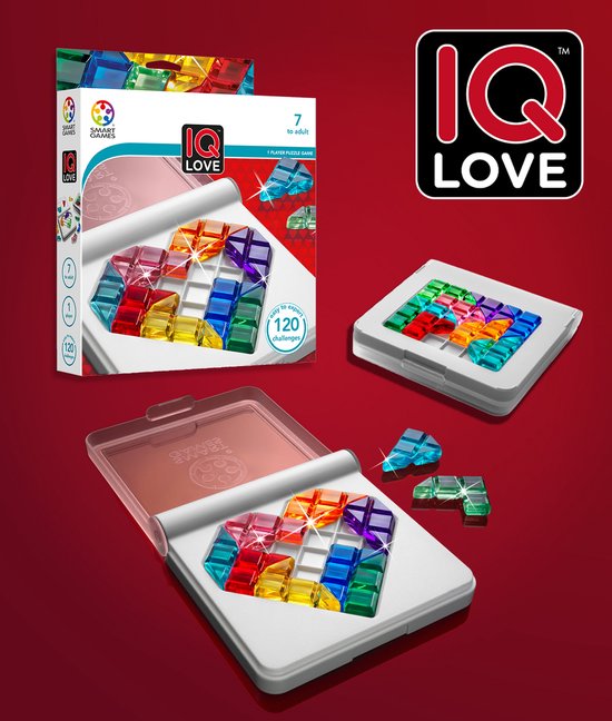 SmartGames - IQ Love - 120 opdrachten - puzzelspel - romantisch cadeau - SmartGames