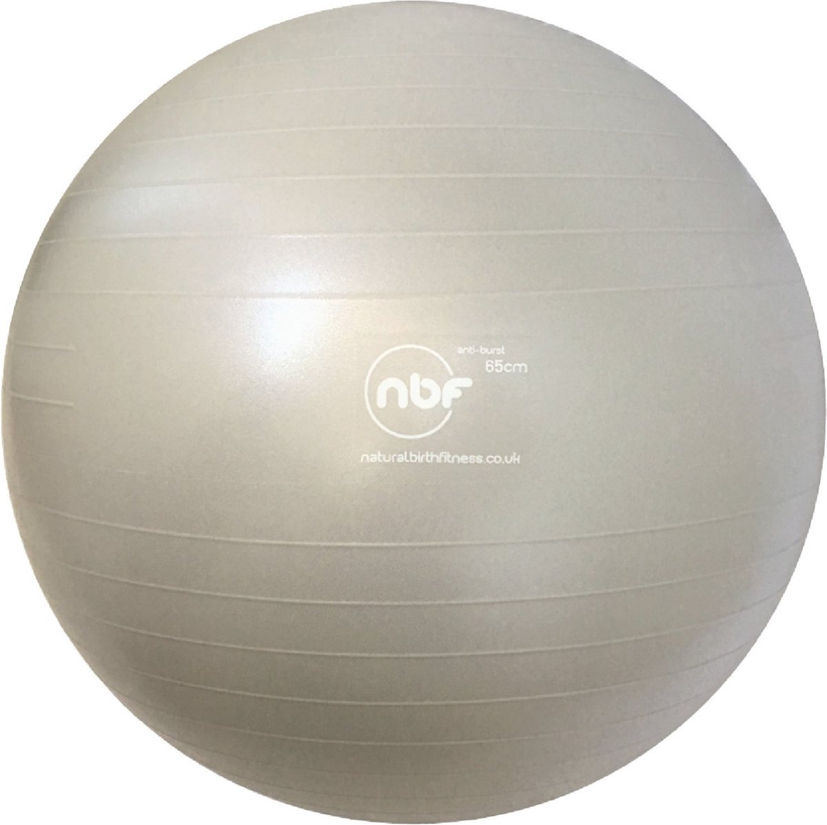 Birth Ball - 75 cm - silver - Natural Birth & Fitness Ball met pomp - Zwangerschapsbal