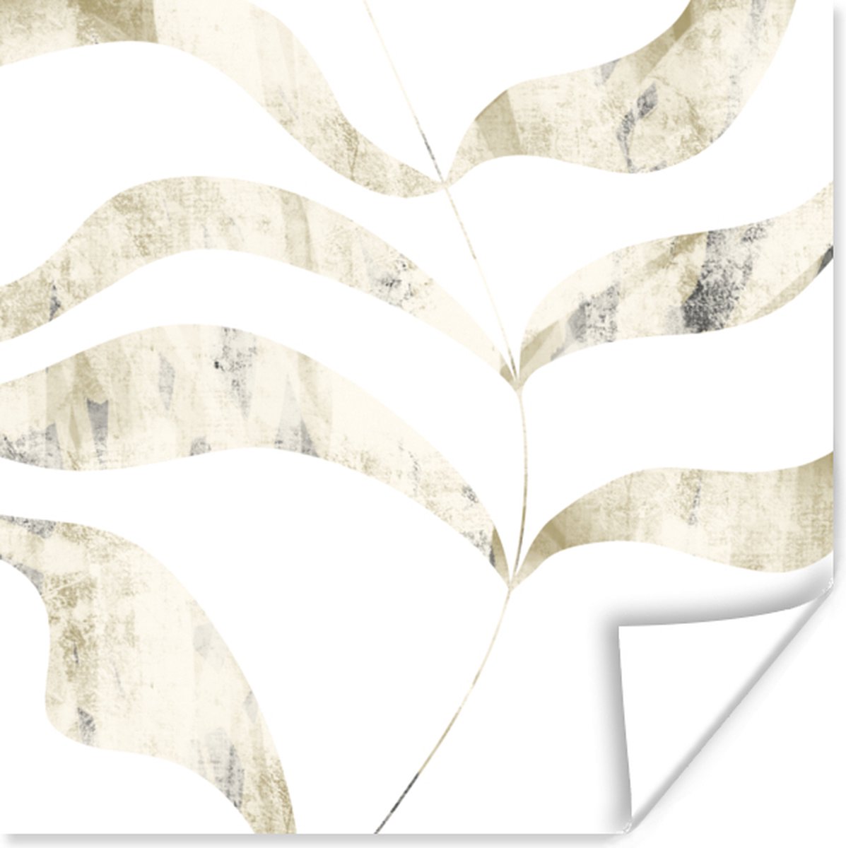 Poster Bladeren - Pastel - Design - 50x50 cm