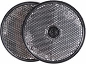 Benson Ronde reflectoren met schroefbevestiging - 60 mm - wit - set van 2 stuks