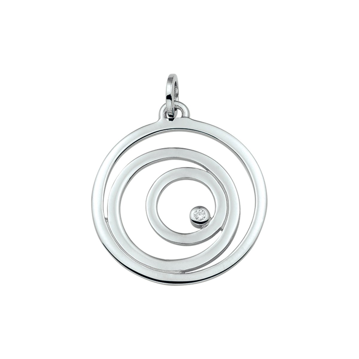Zilver Gerhodineerde Hanger zirkonia 1306310