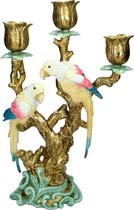 Kersten - Kandelaar met twee papegaaien - 24x11x38cm