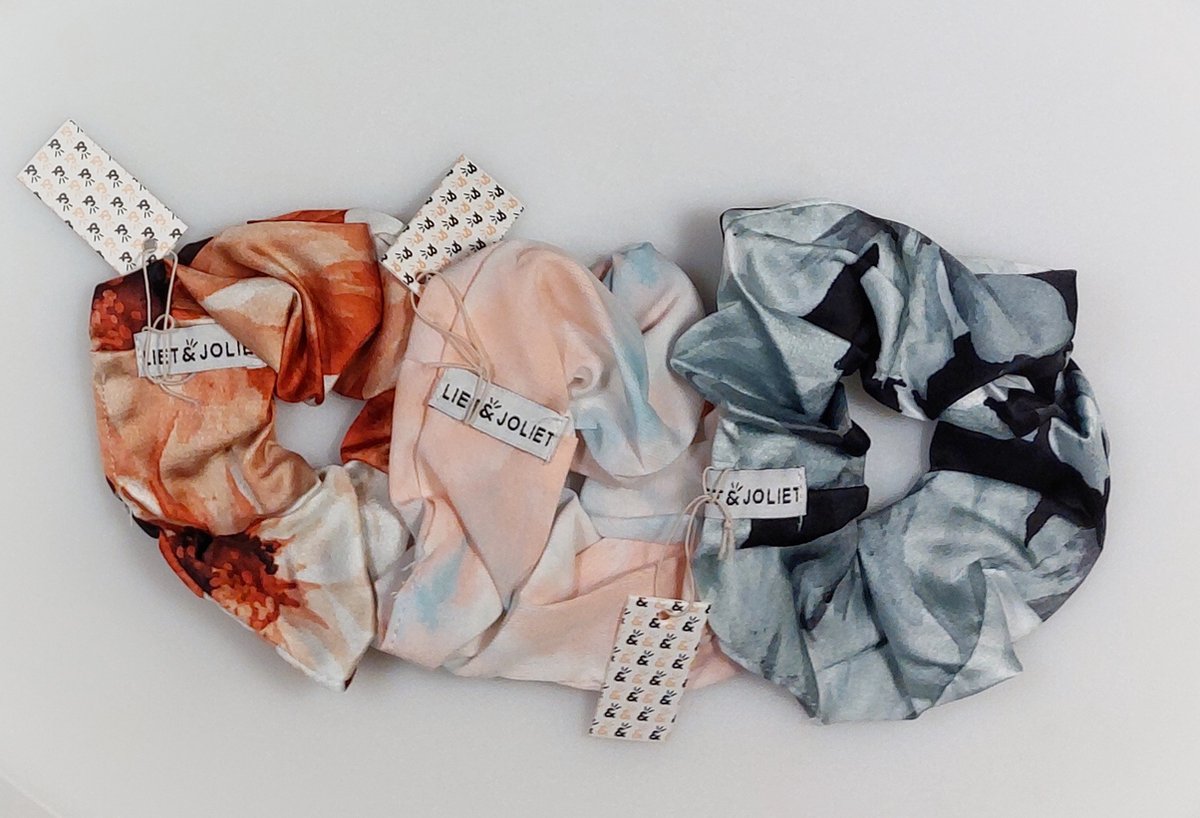 Liet & Joliet scrunchie set Tie-dye Color Wash - Nederlands merk - Kwaliteit scrunchies