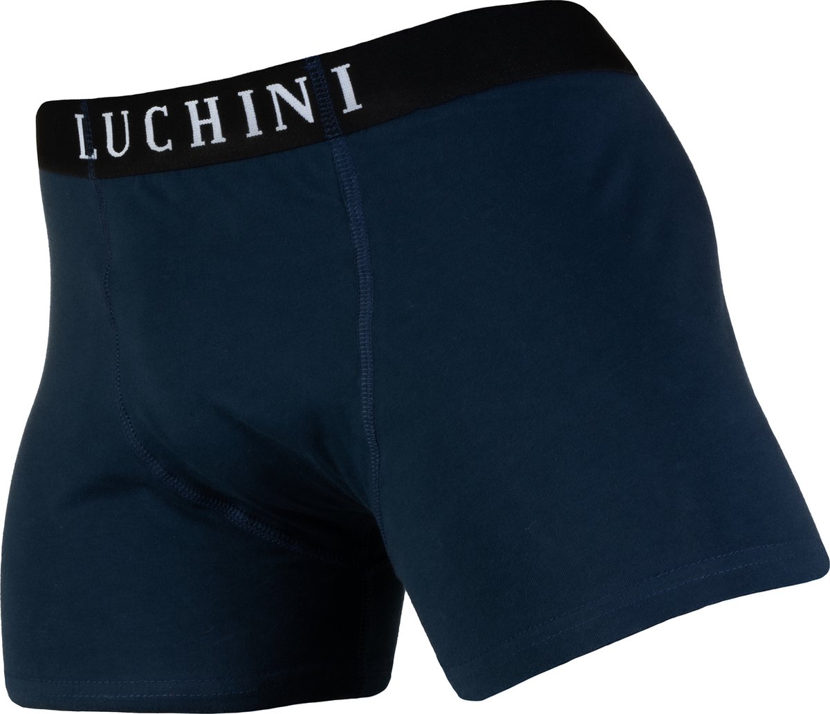 Luchini Clothing ® - LC Classic Maat XL - Premium Boxershorts heren - Heren Privacy Boxers met verborgen vak - 2-PACK boxershorts - Stealth boxers - Blauw