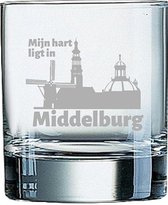 Gegraveerde Whiskeyglas 20cl Middelburg