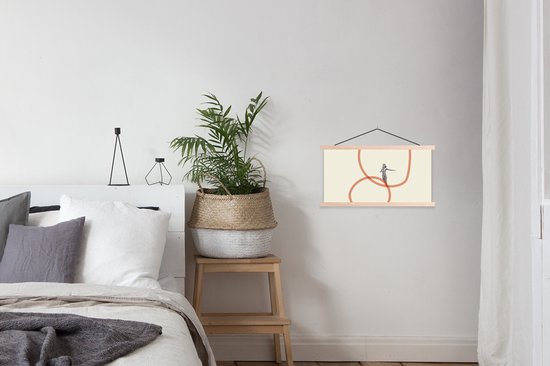 Porte-affiche avec affiche - Affiche scolaire - Amour - Vintage - Couple - Design - 60x30 cm - lattes vierges