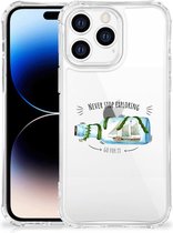 Mobiel Case Geschikt voor Apple iPhone 14 Pro Max Telefoon Hoesje met doorzichtige rand Boho Bottle