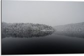 WallClassics - Dibond - Winter Meer - 75x50 cm Foto op Aluminium (Wanddecoratie van metaal)