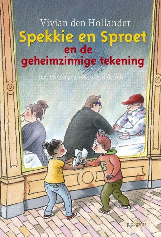 Cover van het boek 'Spekkie en Sproet en de geheimzinnige tekening' van V. den Hollander