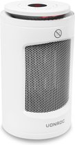 VONROC Chauffage électrique - radiateur soufflant - 1200W - céramique - blanc - 3 positions - fonction pivotante - affichage LED - thermostat et minuterie - Ø 13,5 cm - 12m2