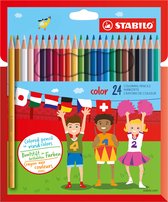Kleurpotloden STABILO Color 979 kartonnen etui à 24 kleuren - 6 stuks