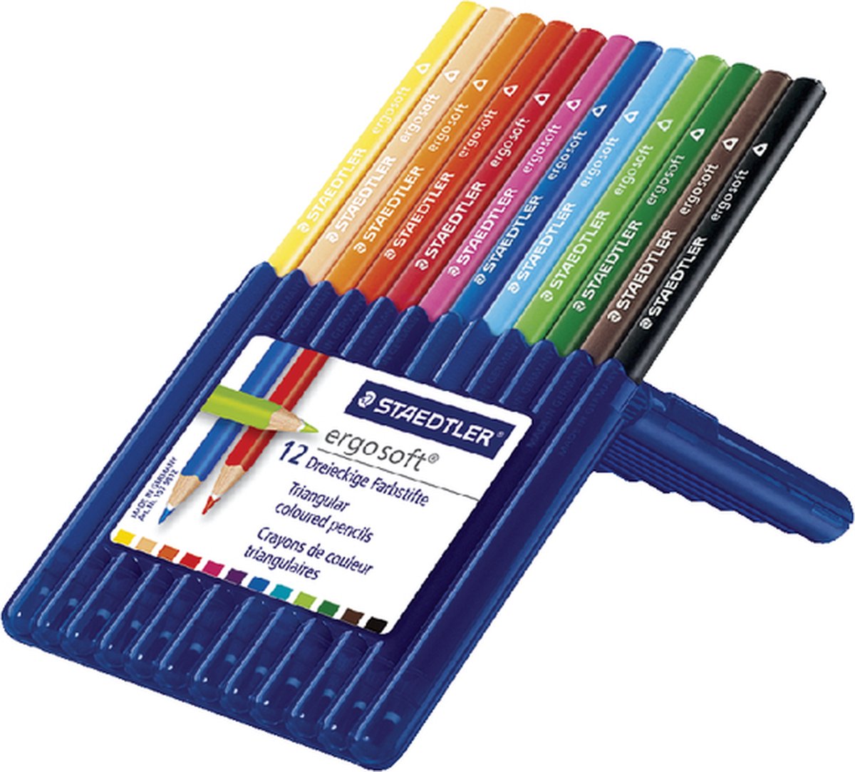 Kleurpotloden Staedtler Ergosoft driekantig 12stuks assorti | 10 stuks