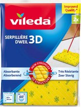 Vileda mop structure 3D, jaune, pack de 2 x 2 pièces