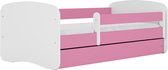 Kocot Kids - Bed babydreams roze zonder patroon met lade zonder matras 180/80 - Kinderbed - Roze