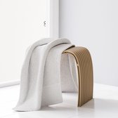 Schulte douche - badkamerkrukje - elegant en ergonomisch - materiaal bamboe - belastbaar tot 180 kg - met antislip voetjes en sierlijk gebogen bamboehout - mooi voor in de badkamer