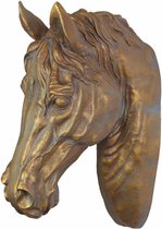 Wanddecoratie - Paardenhoofd - hars en vezels - 46,6 cm hoog