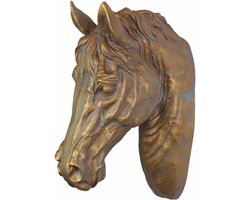 Wanddecoratie - Paardenhoofd - hars en vezels - 46,6 cm hoog