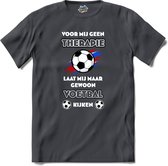 Oranje voetbal leeuw - WK en EK voetbal kampioenschap - koningsdag en Koninginnedag feest kleding - T-Shirt - Heren - Mouse Grey - Maat XXL