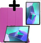Hoes Geschikt voor Lenovo Tab P11 Pro Hoes Luxe Hoesje Case Met Uitsparing Geschikt voor Lenovo Pen Met Screenprotector - Hoesje Geschikt voor Lenovo Tab P11 Pro Hoes Cover - Paars