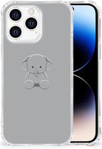 Telefoonhoesje Geschikt voor iPhone 14 Pro TPU Case met transparante rand Baby Olifant