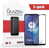 2-pack BMAX geschikt voor Motorola Moto G50 Screenprotector - Full Cover - Gehard glas - Tempered glas - Motorola screenprotectors 2 stuks - Telefoonglaasje - Beschermglas - Glasplaatje - Screensaver - Screen protector - Case friendly - Zwart