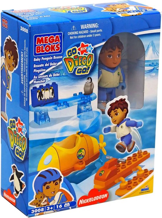 Mega Bloks Go Diego Go! - Baby Penguin Rescue Set - 3008 | bol.com