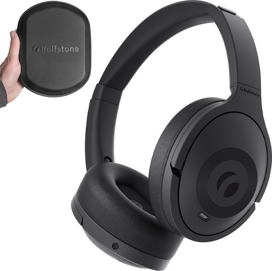 Rolfstone Focus Pro - Active Noise Cancelling Koptelefoon - 70 uur batterijduur - Touch & Swipe - Over-ear - USB-C - Draadloos - Headphone - Bluetooth - Hybrid ANC tot 35dB - Handsfree bellen