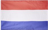 Drapeau de façade Nederland - Rouge/ Wit / Blauw - Polyester 150 x 90 cm - Coupe du Monde / Championnat d'Europe - Fête du Roi - Jeux Olympiques - Holland