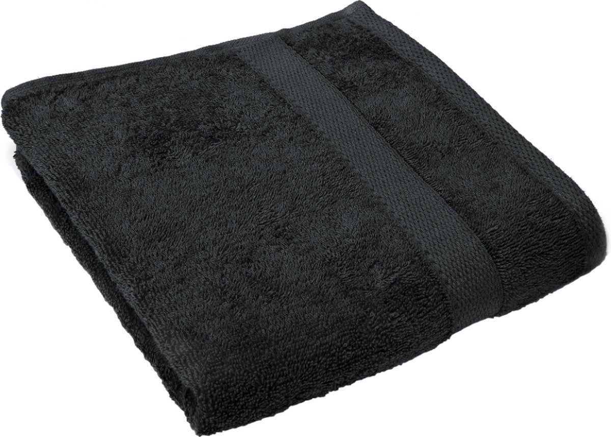 Handdoek - 70x140 cm - Zwart - 450gr/m² - Extra zacht