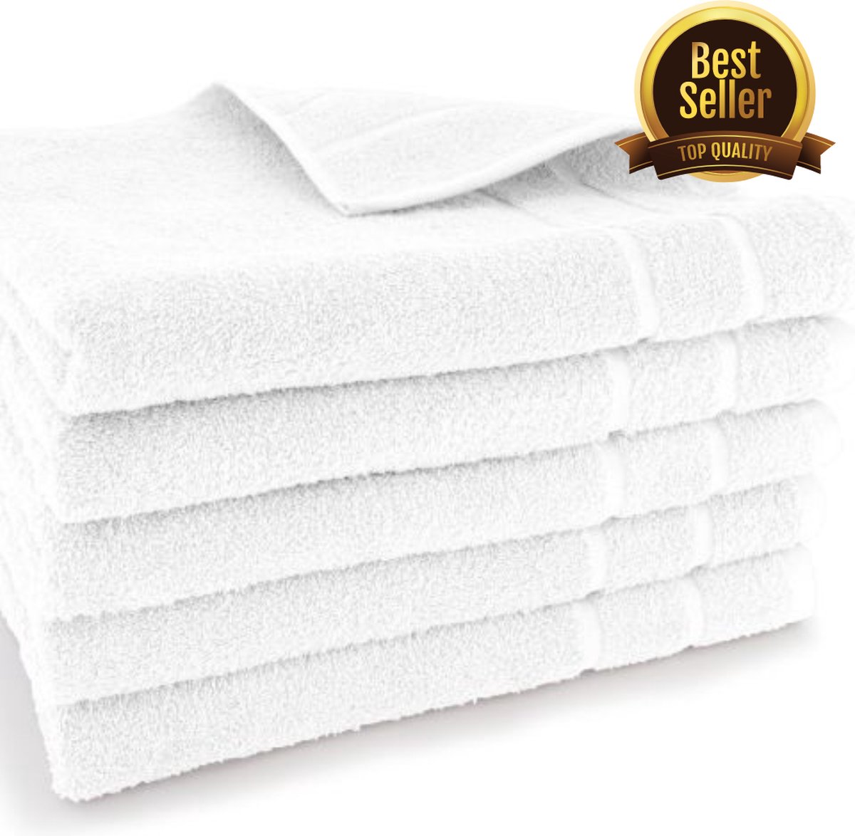 Exclusieve Handdoeken - Hotelkwaliteit - Wit - 70x140cm - Set van 5 stuks!